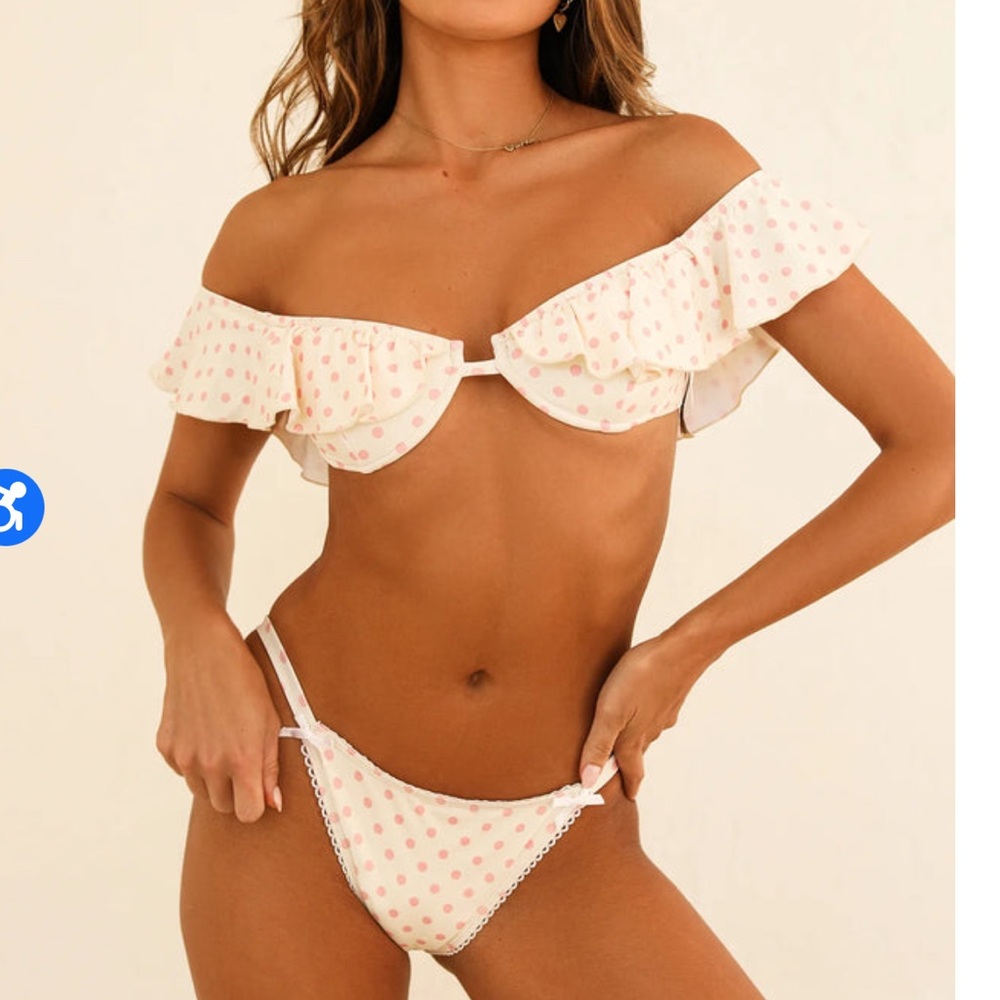 Dippin Daisy Kate Off-Shoulder Underwire Bikini Top + Jane Cheeky Bikini Bottom